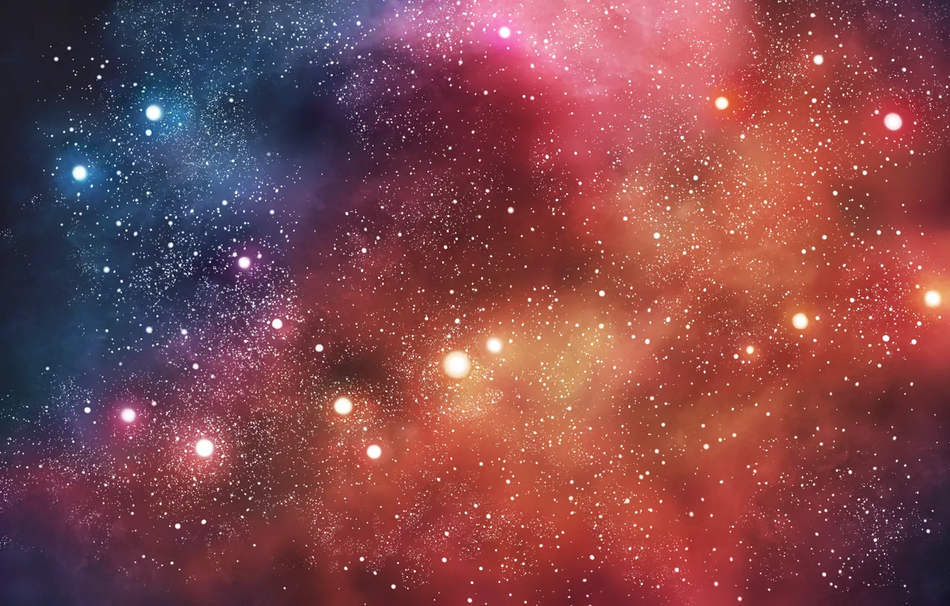 Photo wallpaper space, stars, nebula, nebula, stars