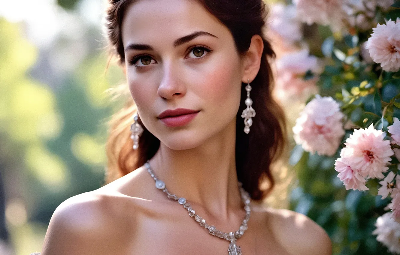 Photo wallpaper look, decoration, face, earrings, beautiful