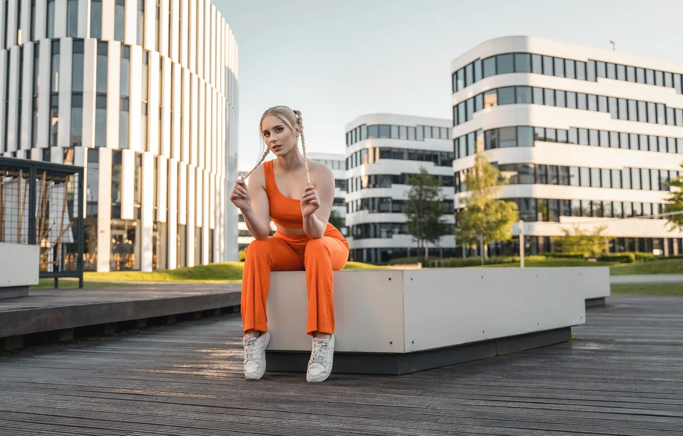 Photo wallpaper look, girl, model, Paweł Gniado