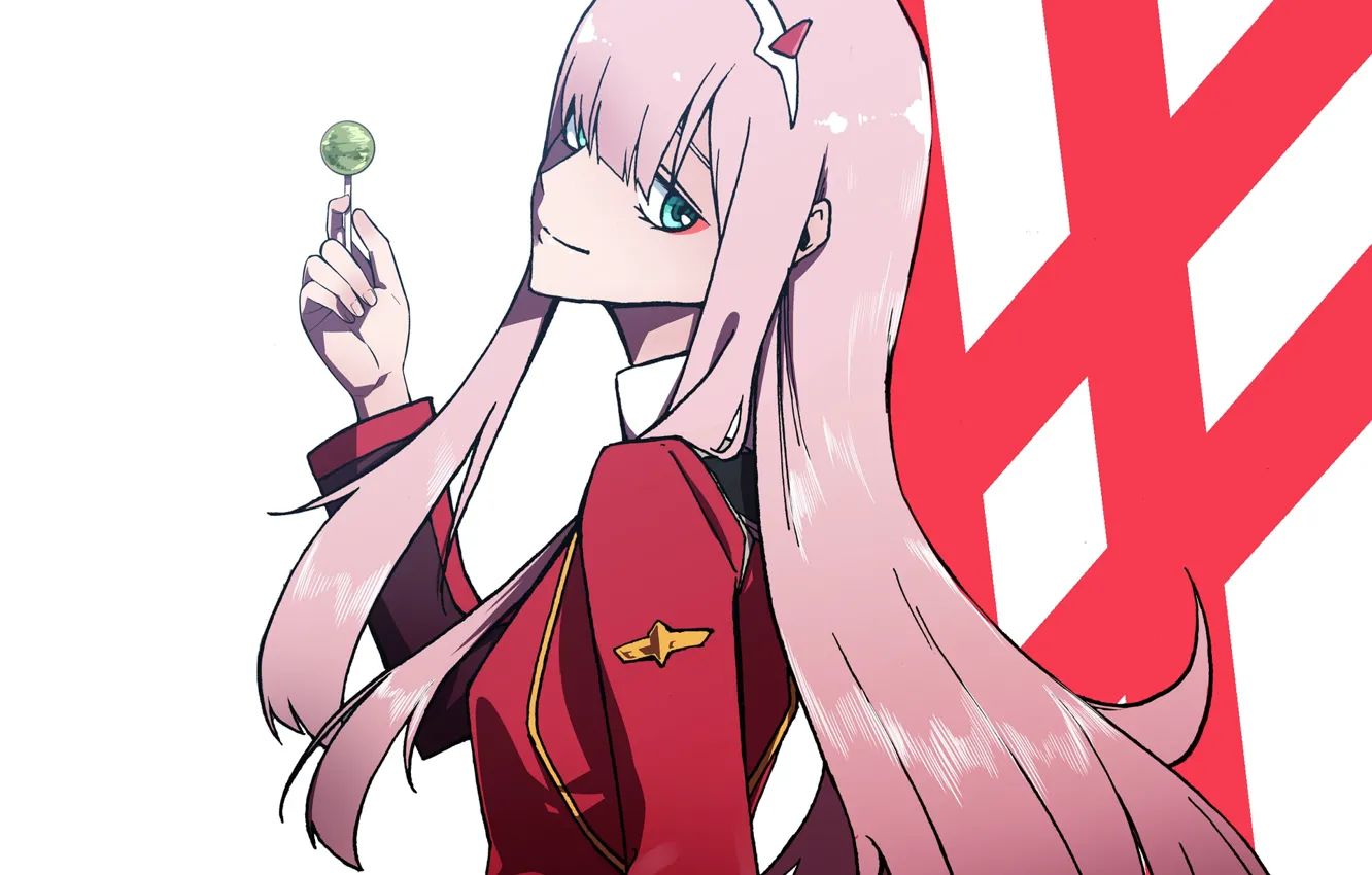 Photo wallpaper girl, candy, Chupa Chups, 002, Darling In The Frankxx, Cute in France, Zero Two