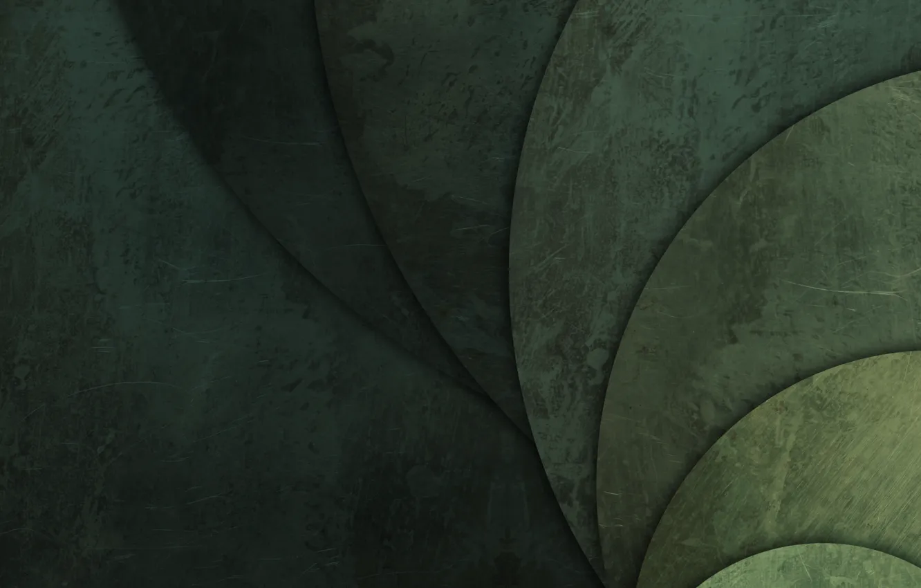 Photo wallpaper circles, abstraction, green, background, texture