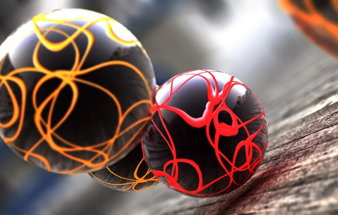 Photo wallpaper strips, background, balls, pattern