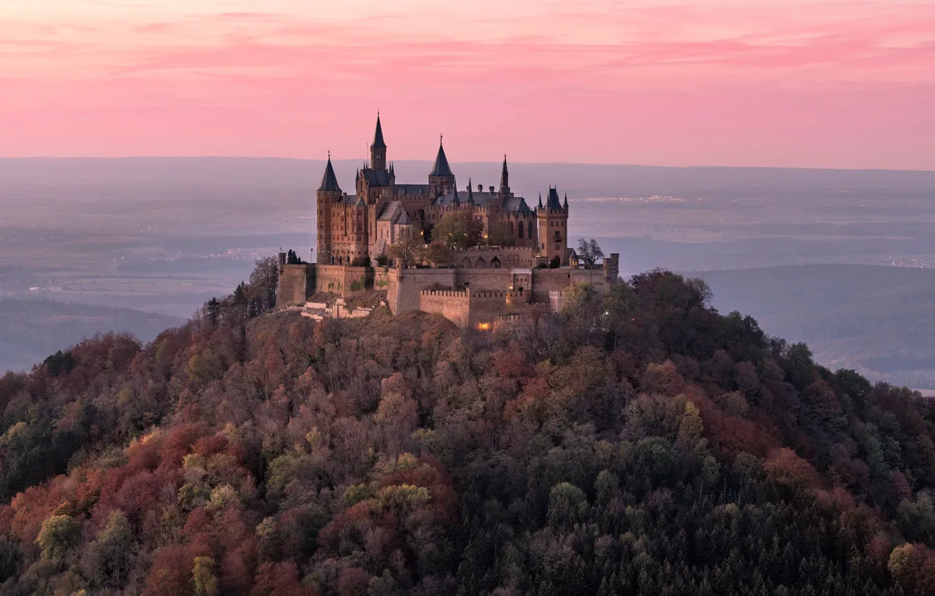 Photo wallpaper Germany, autumn, Hohenzollern Castle