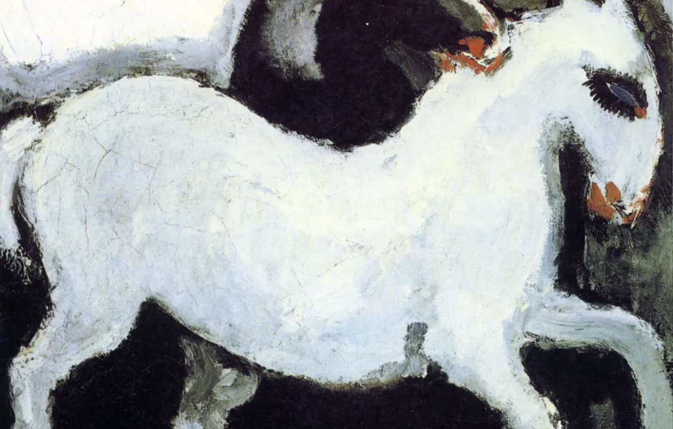 Photo wallpaper oil, canvas, Kees van Dongen, 1904, Fauvism, White horse