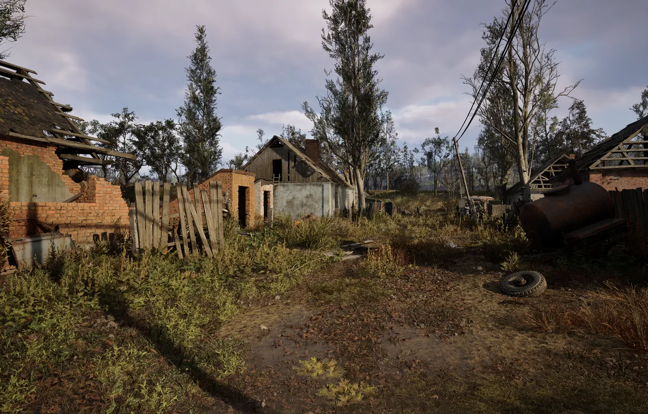 Photo wallpaper Stalker, Stalker 2, Stalker 2, S.T.A.L.K.E.R. 2: Heart of Chornobyl, Novichok Village