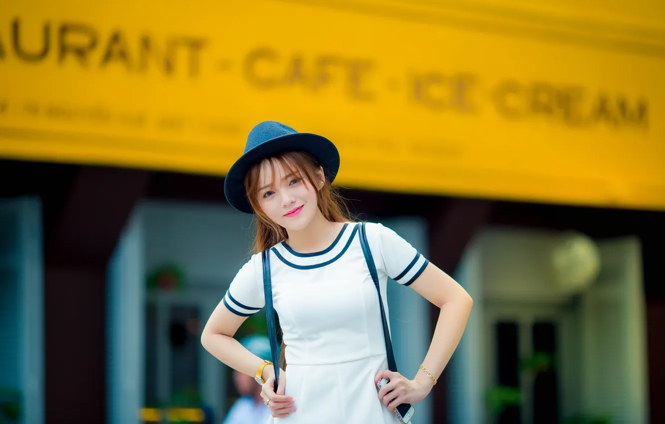 Photo wallpaper look, girl, portrait