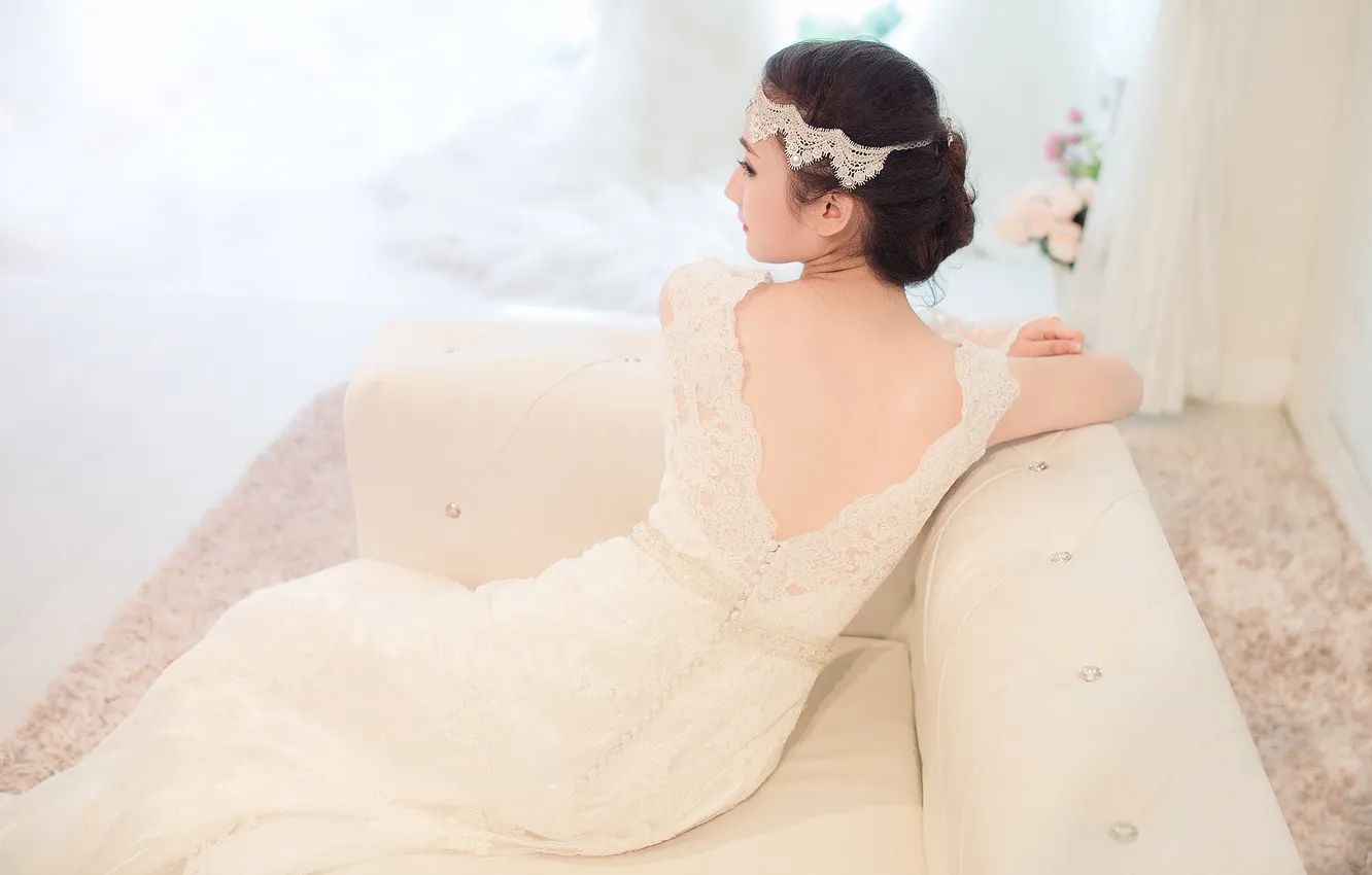 Photo wallpaper decoration, sofa, dress, hairstyle, East