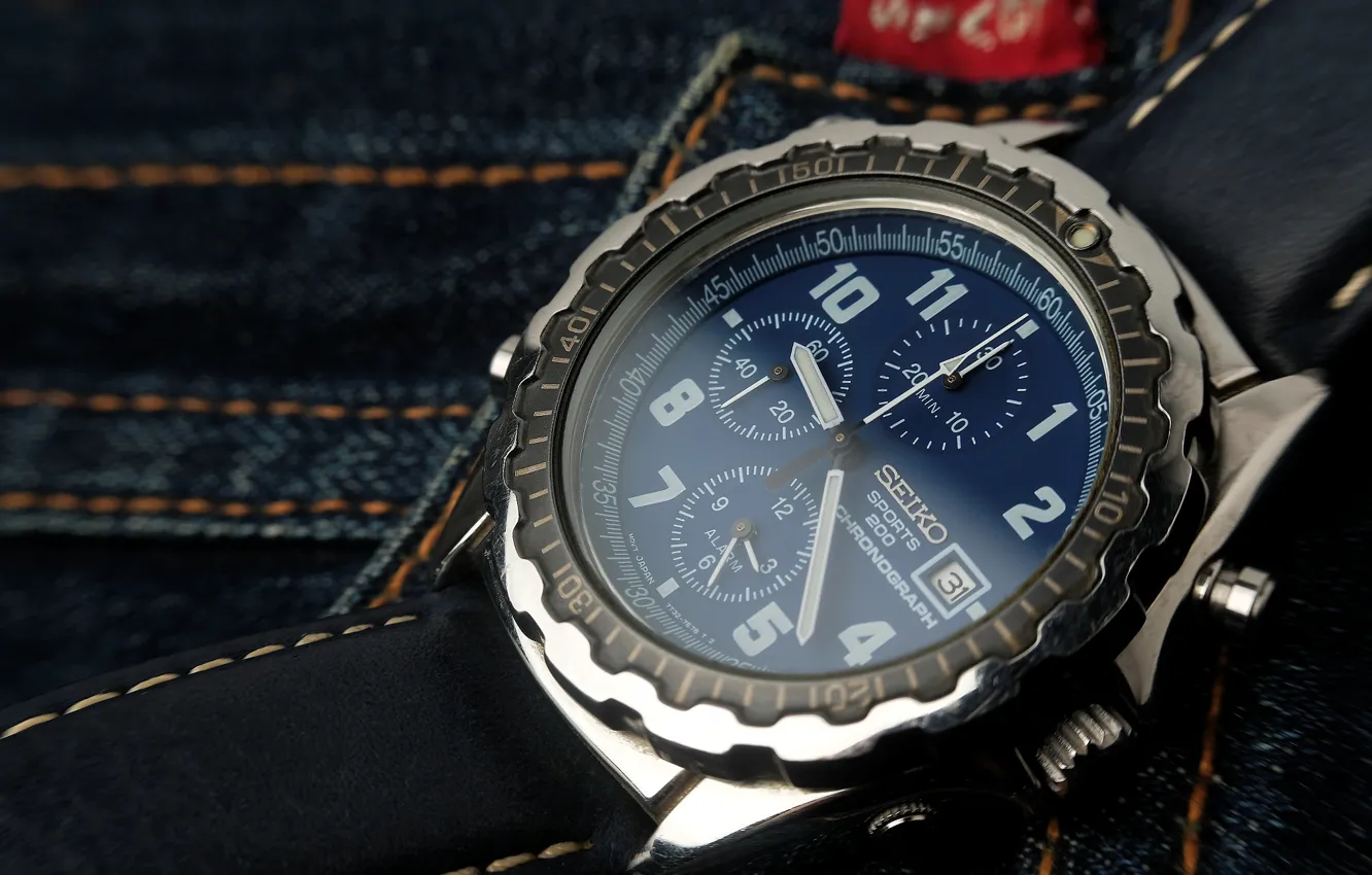 Photo wallpaper watch, mechanism, dial, jeans