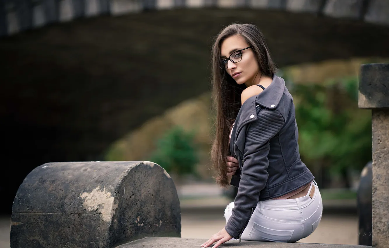 Photo wallpaper look, pose, model, skirt, portrait, makeup, figure, brunette