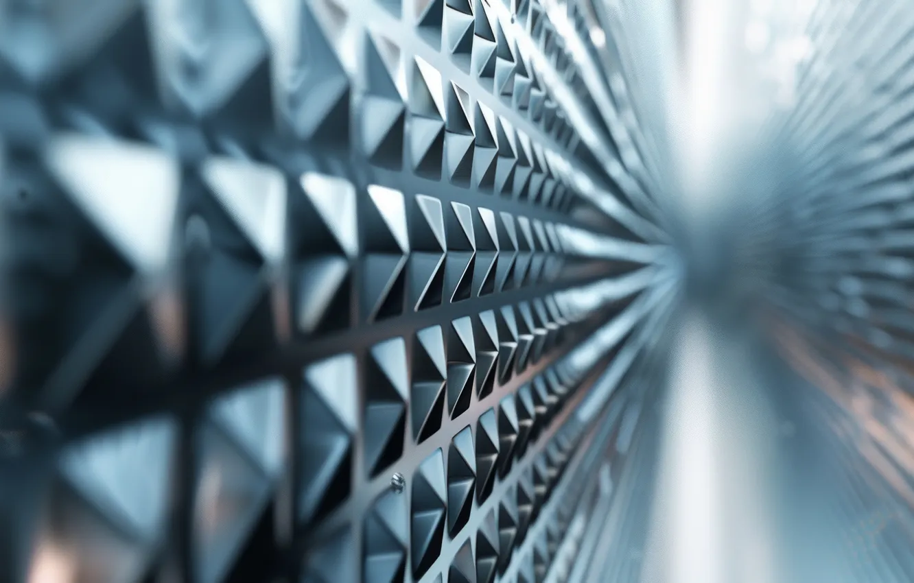 Photo wallpaper surface, metal, abstraction, perspective, blur, relief, bokeh, abstract background