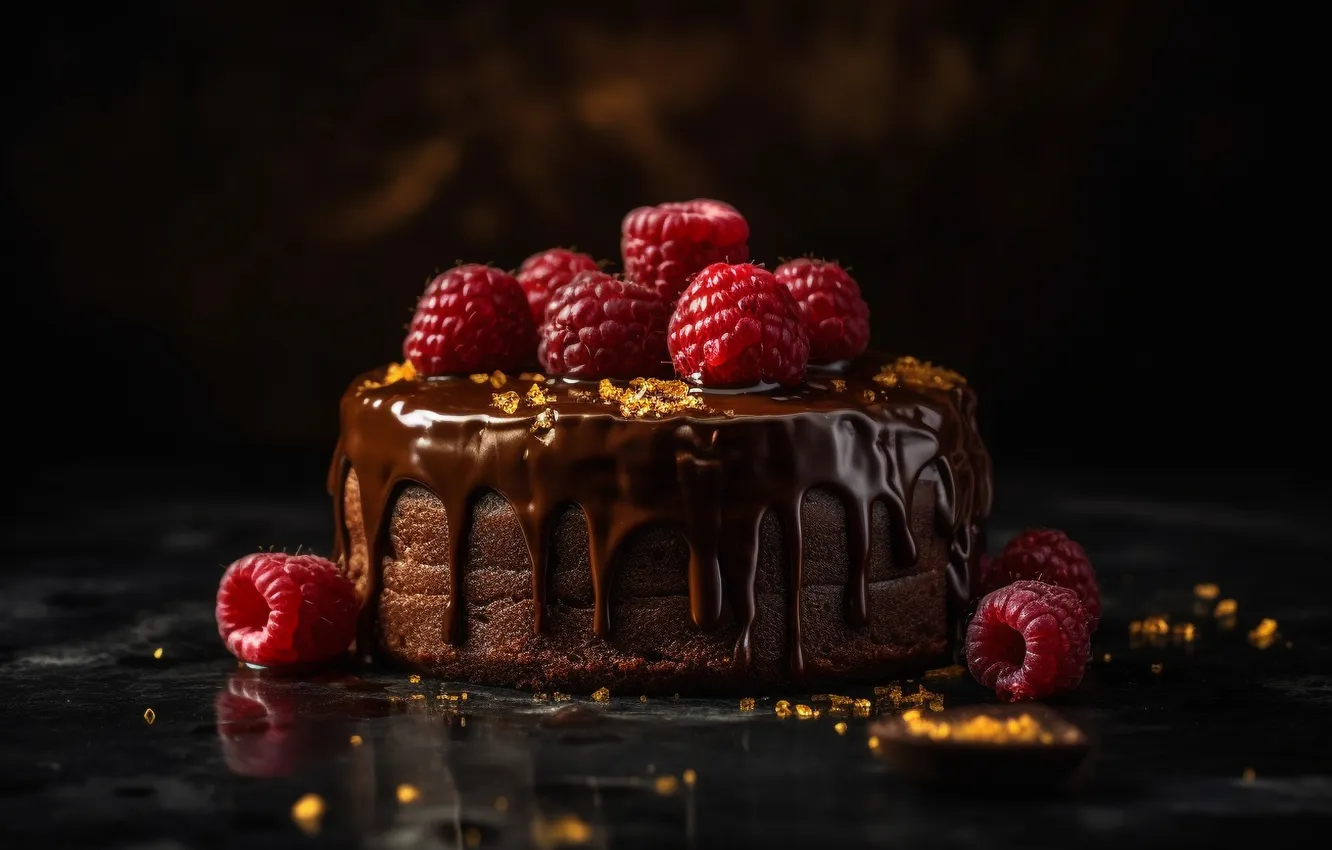 Photo wallpaper food, berries, pie