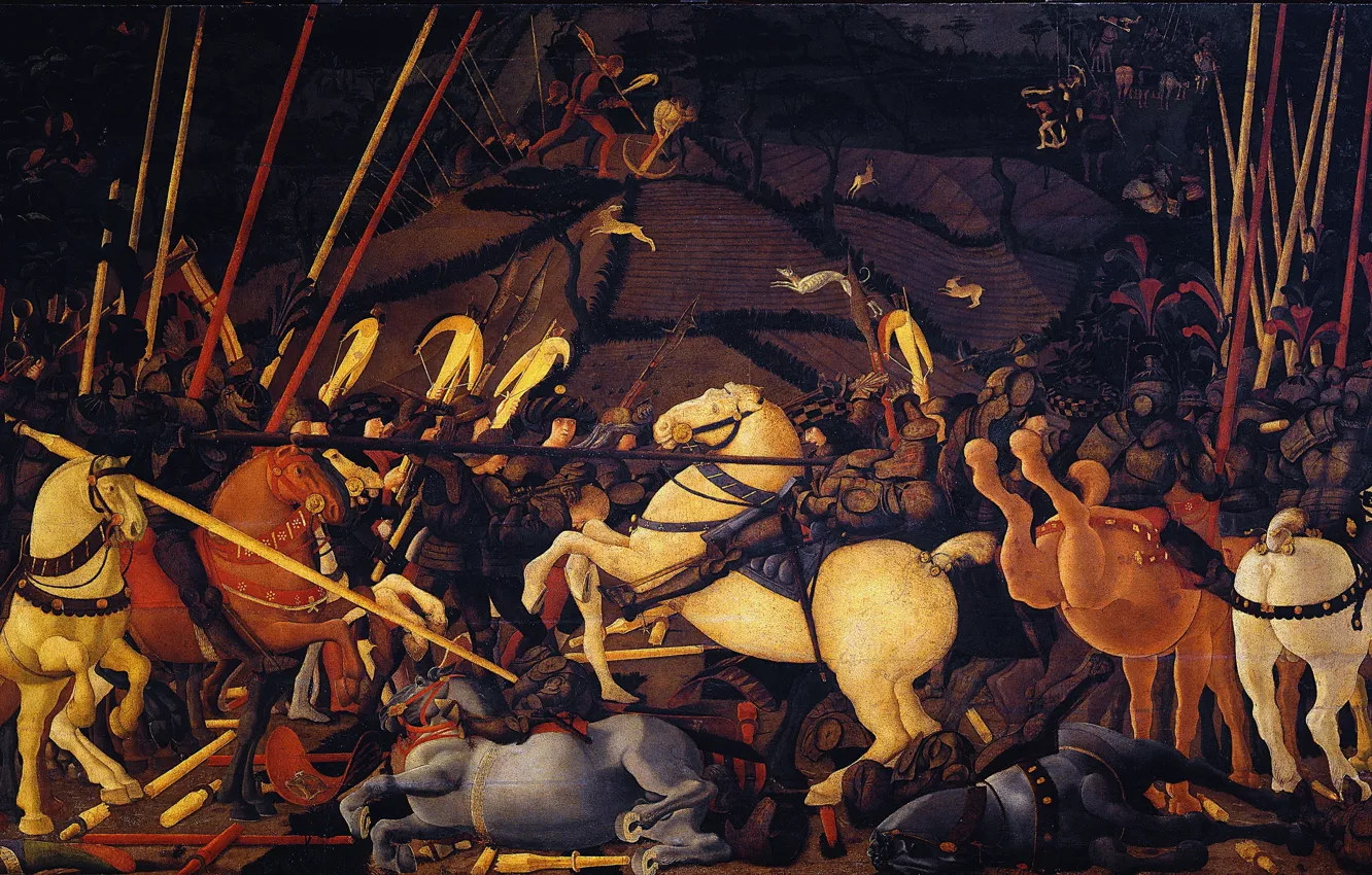 Photo wallpaper picture, Paolo Uccello, batalism, Battle of San Romano, Paul Bird