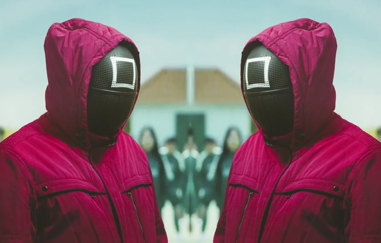 Photo wallpaper the film, soldiers, the series, Photoshop, Leading, Squid Game, SQUID GAME, the series the squid …