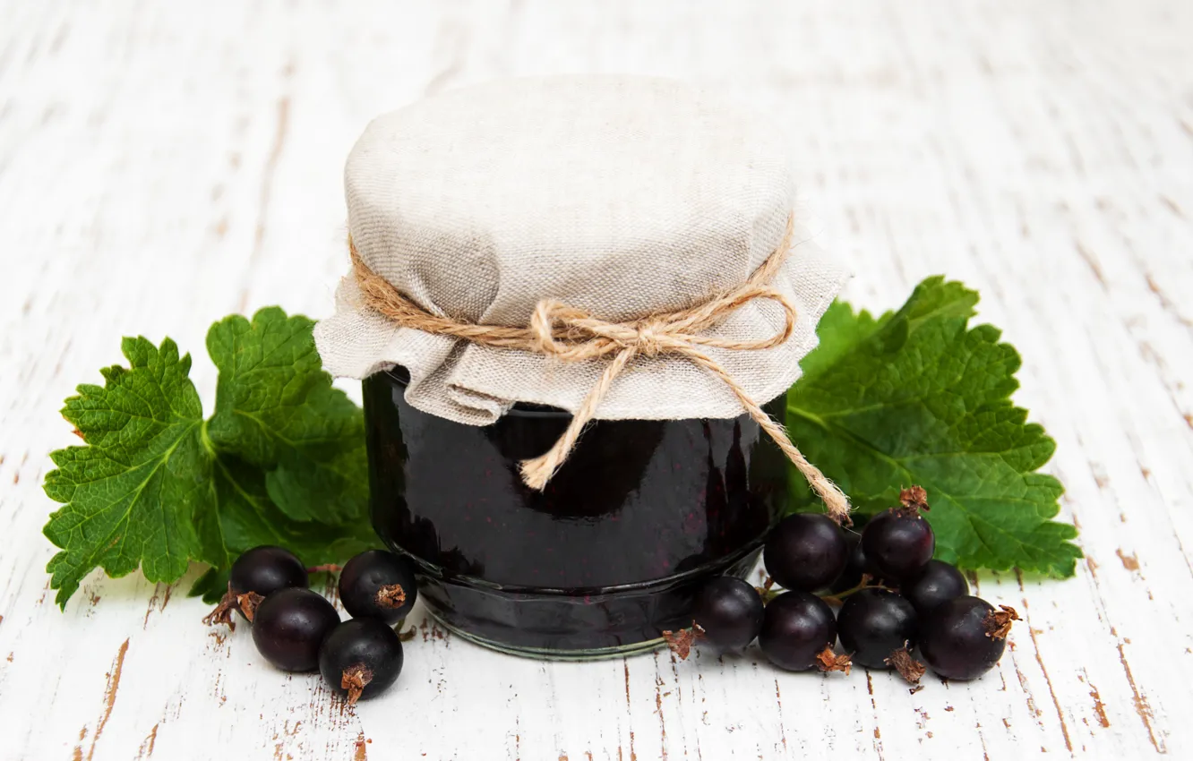 Photo wallpaper berries, Bank, currants, jam