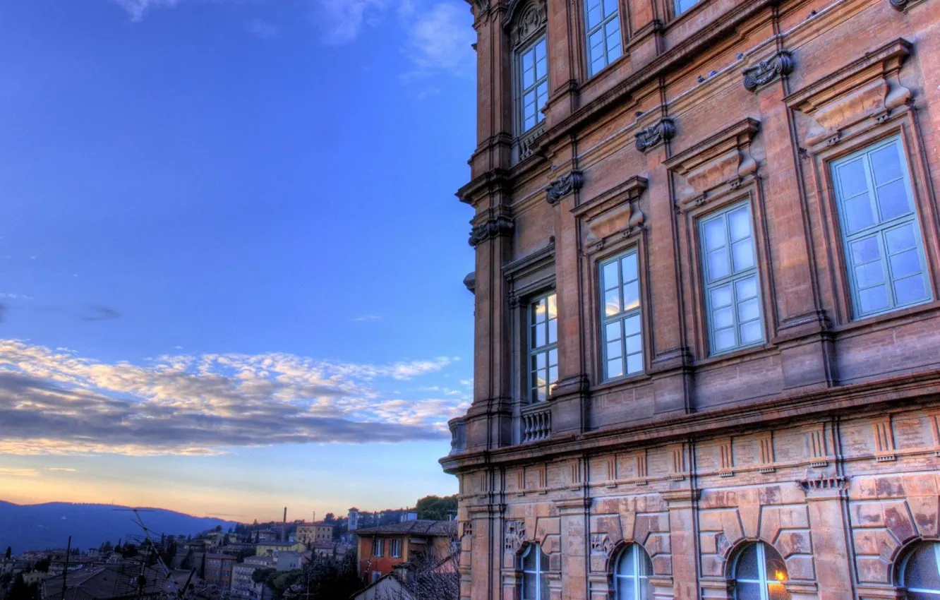 Photo wallpaper building, Greece, window