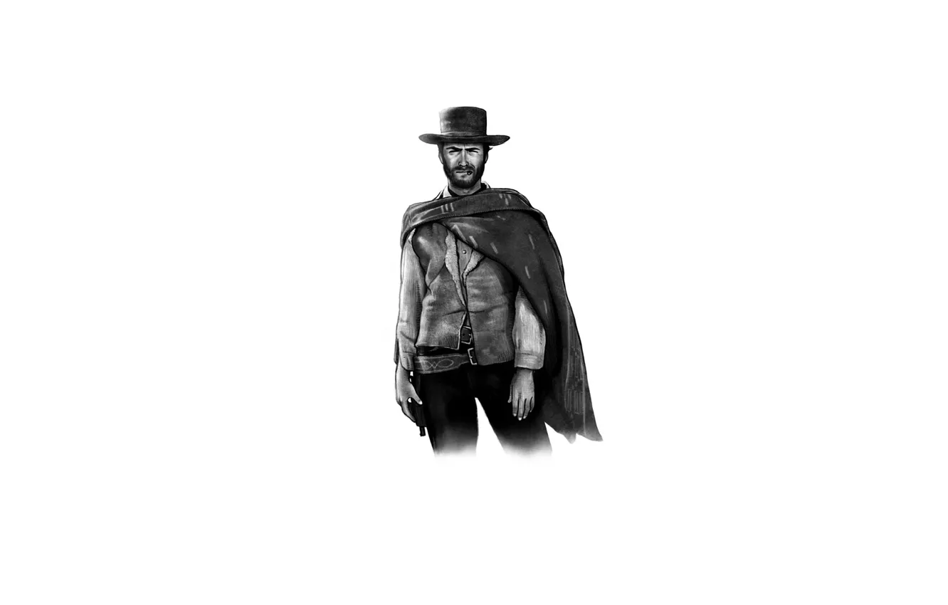Photo wallpaper minimalism, classic, Clint Eastwood, Clint Eastwood