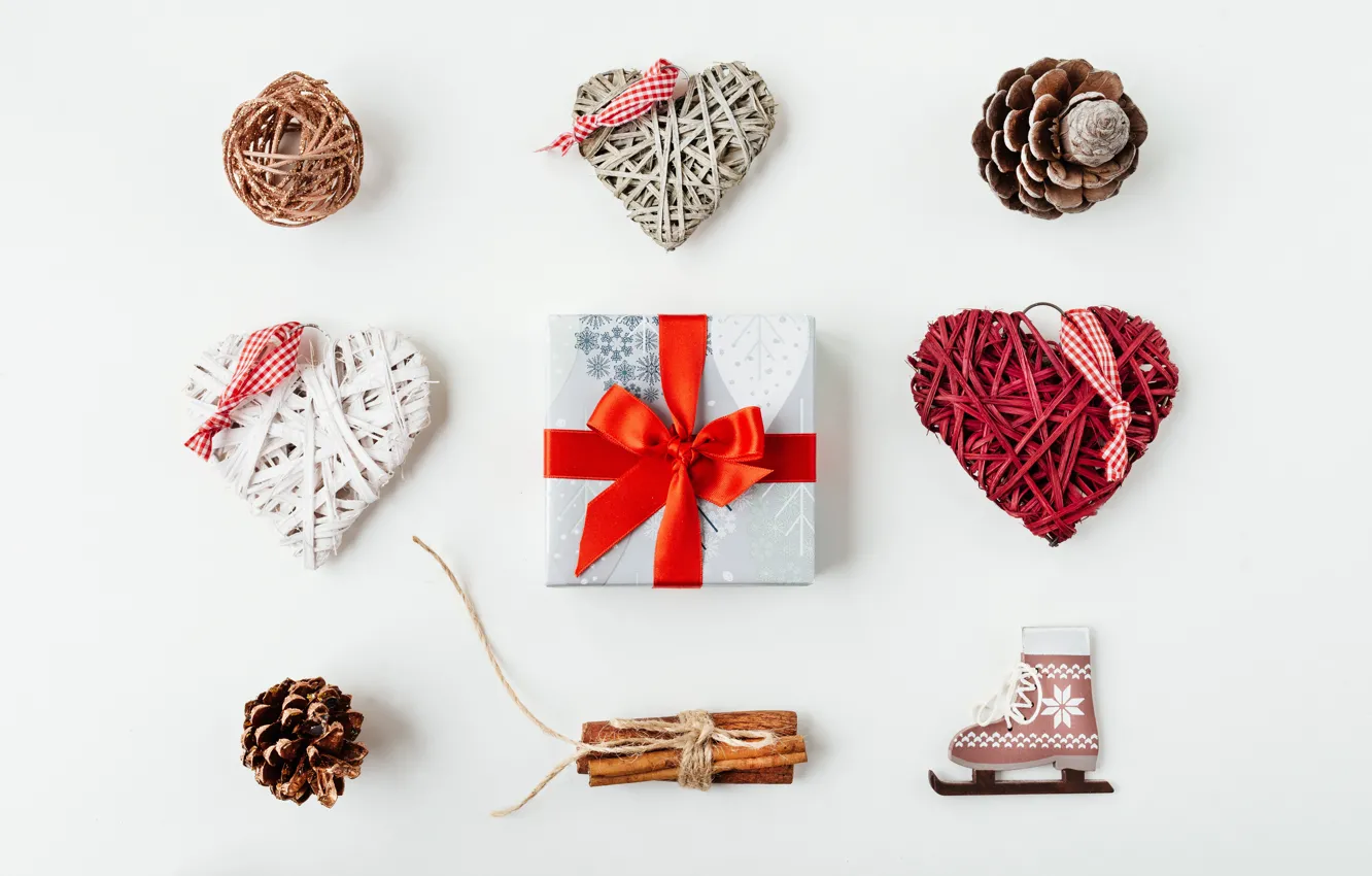 Photo wallpaper new year, decor, composition