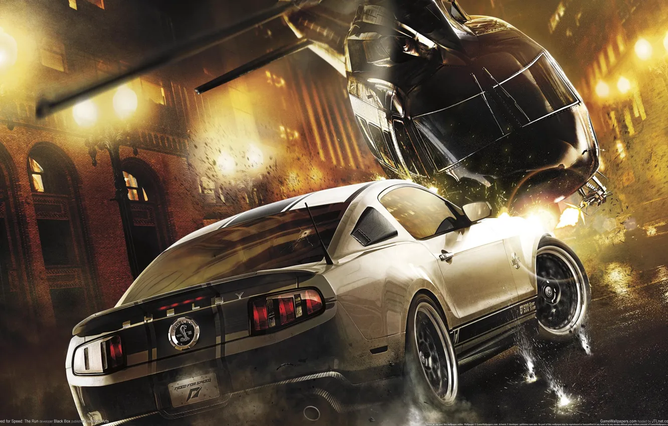 Photo wallpaper machine, helicopter, Need for Speed, The Run