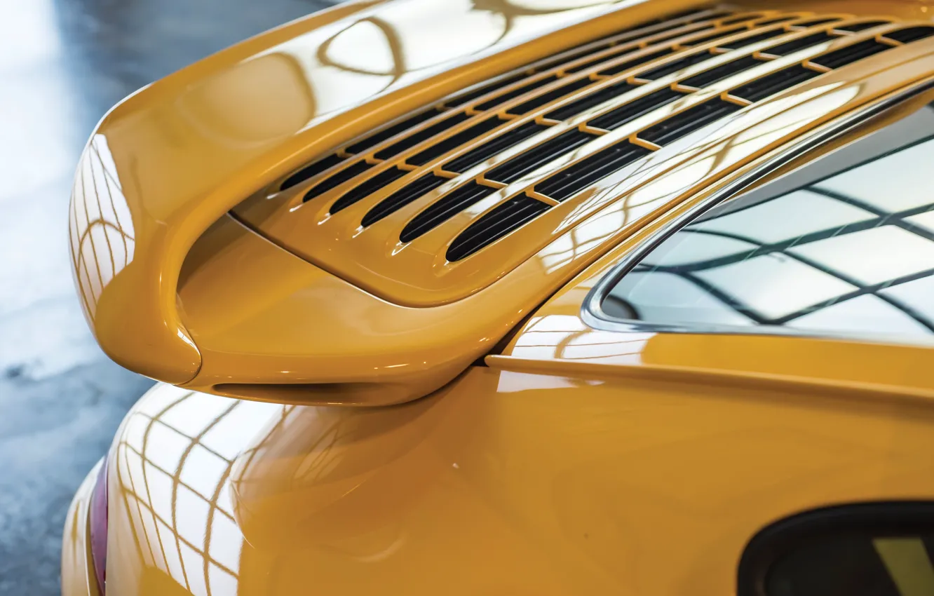 Photo wallpaper 911, Porsche, close-up, Porsche 911 Turbo S, rear wing