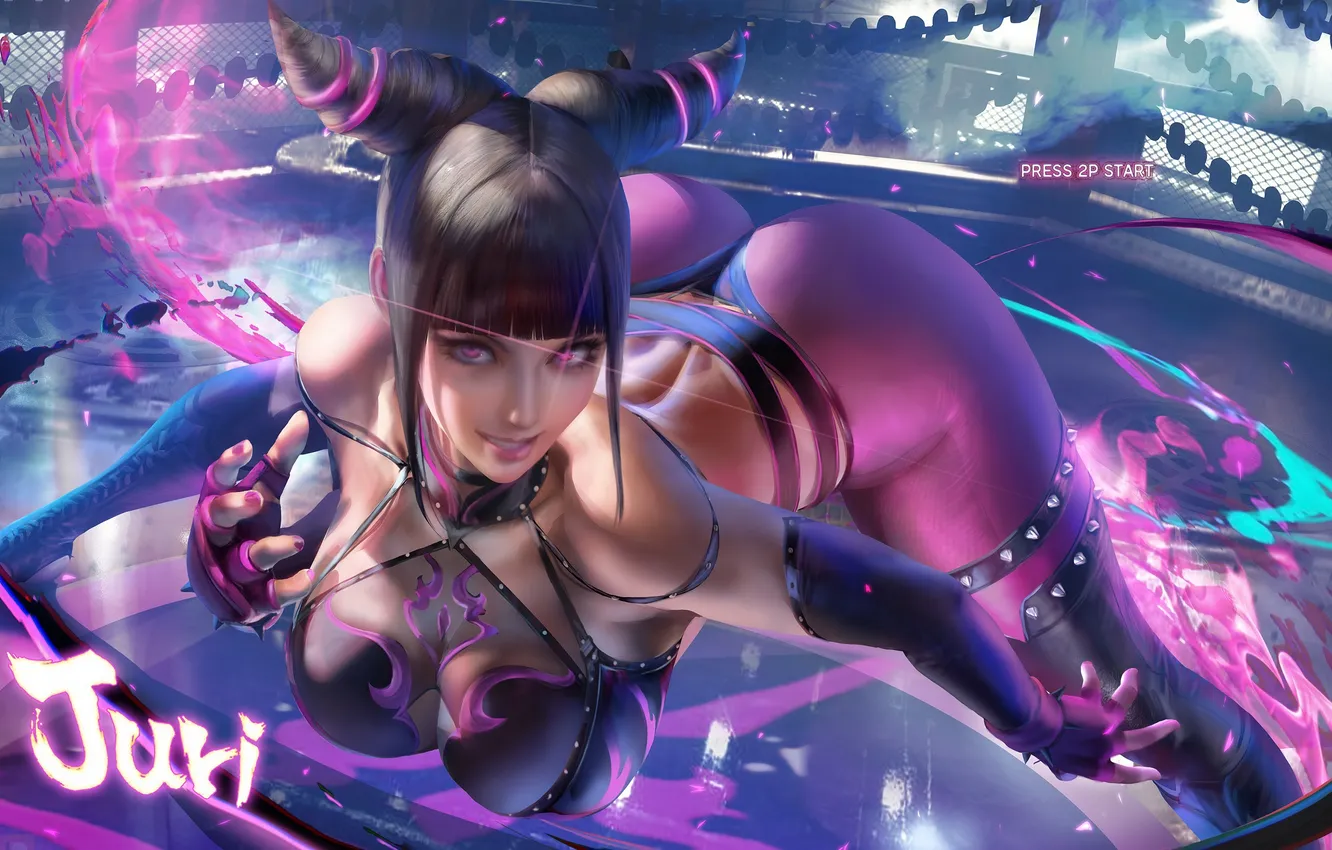 Photo wallpaper look, girl, sakimichan, Street Fighter, Han Juri