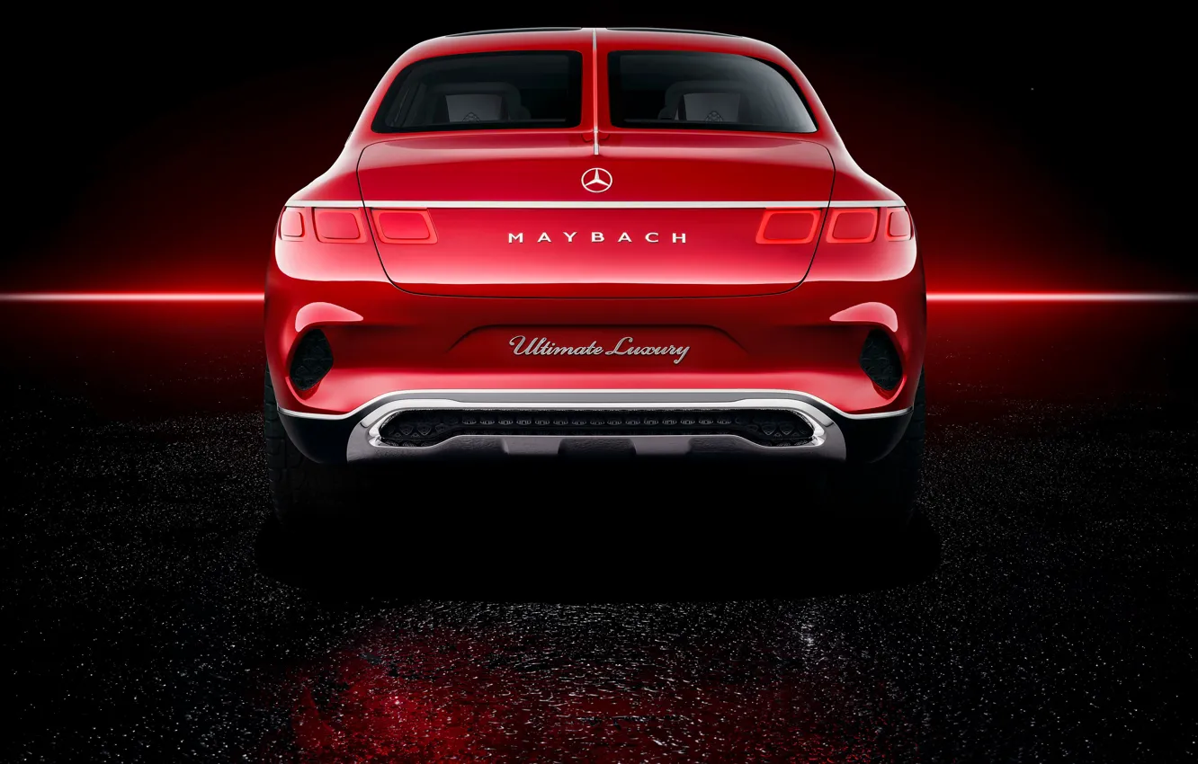 Photo wallpaper Mercedes-Benz, Vision, rear view, 2018, Mercedes-Maybach, electrocreaser, Ultimate Luxury