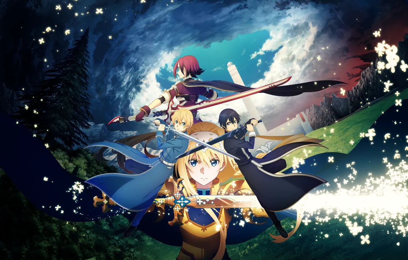 Photo wallpaper anime, art, characters, Sword Ard Online, Sword Art Online Alicization