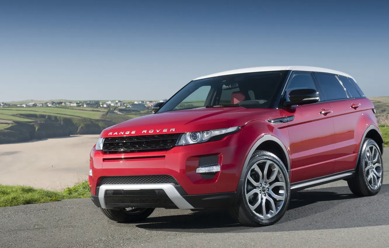 Photo wallpaper red, Range Rover, Evoque