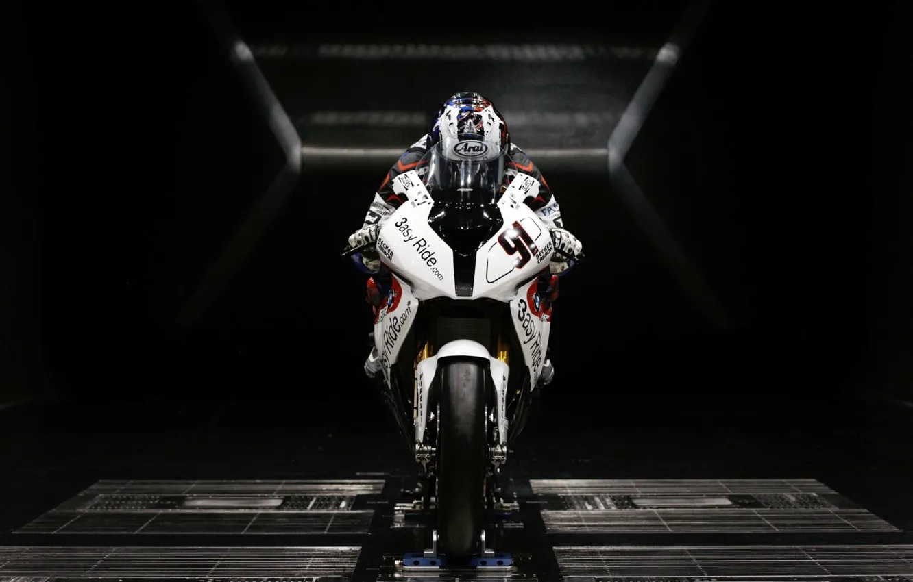 Photo wallpaper white, BMW, motorcycle, sports, sportbike