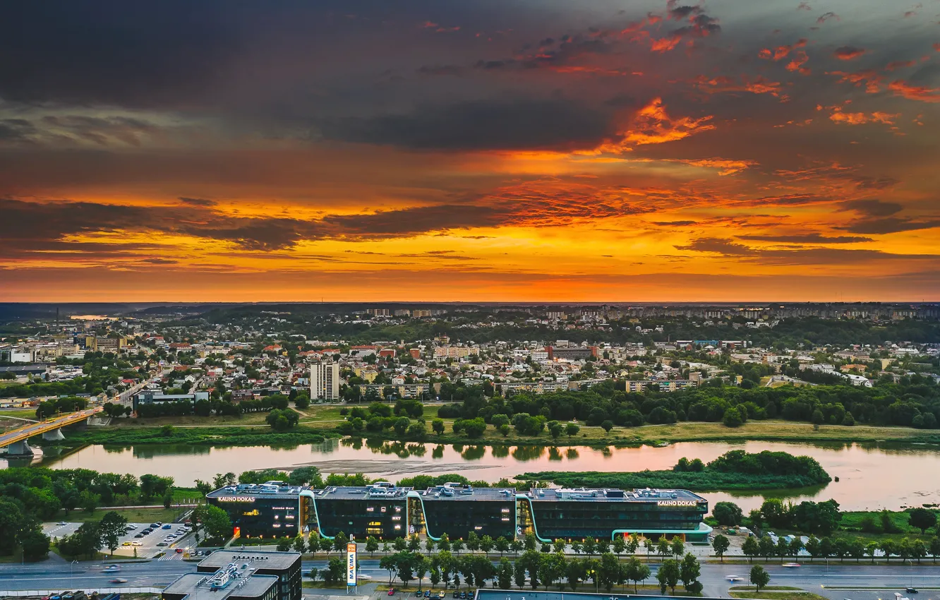 Photo wallpaper the city, Lithuania, Kaunas