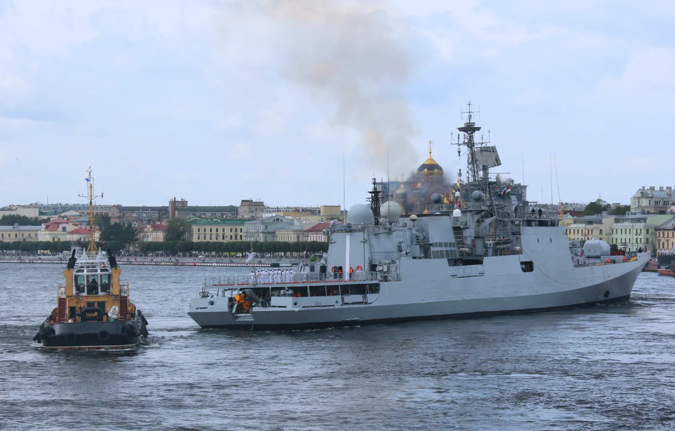 Photo wallpaper frigate, The Indian Navy, Visit, F44, THE Tabar