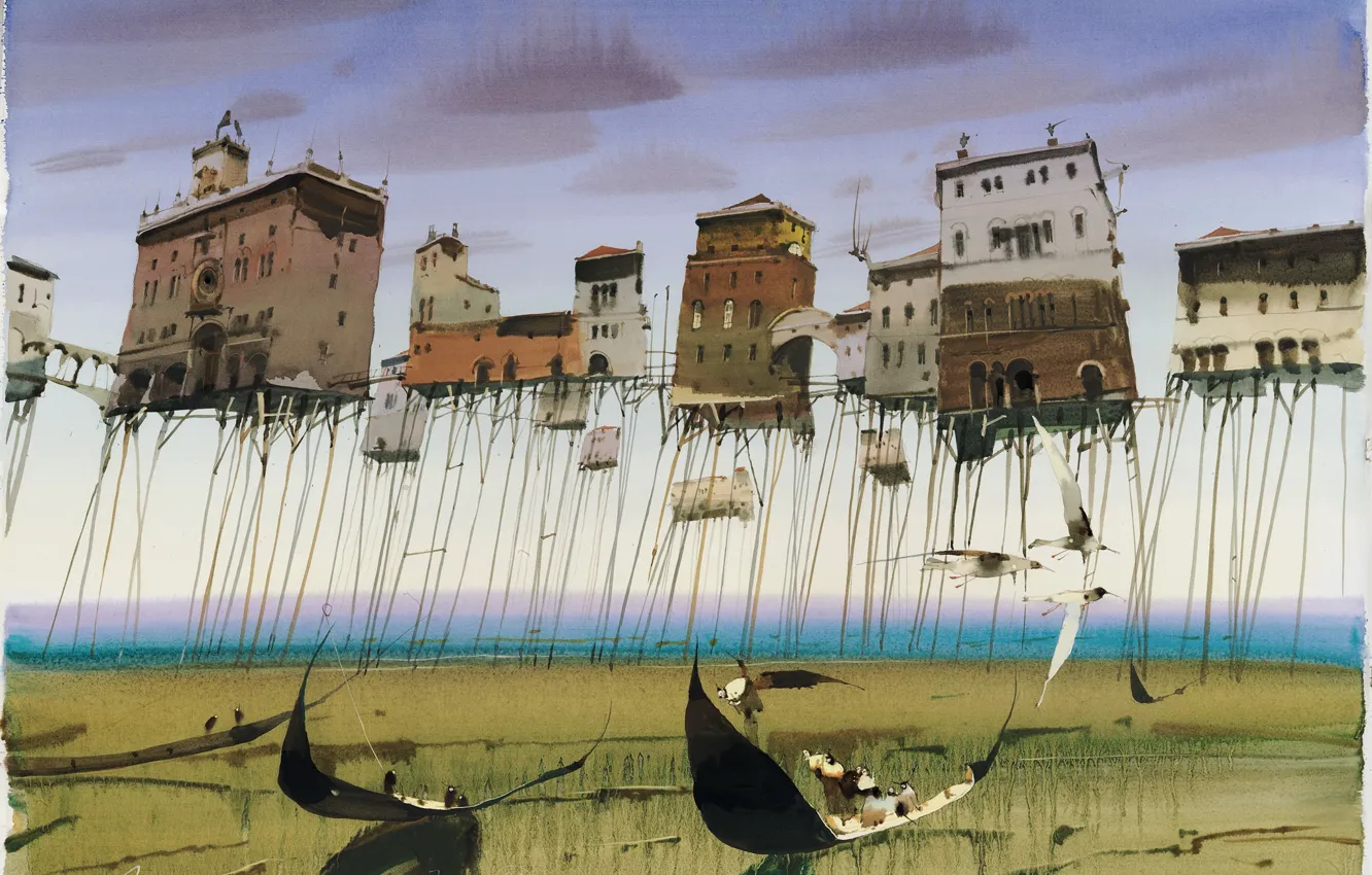 Photo wallpaper bird, home, ARUSHA VOZMUS, Olive Bottom