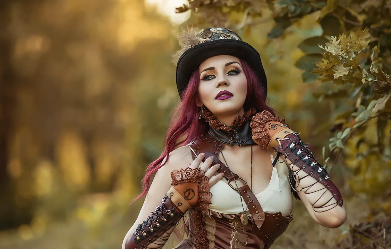 Photo wallpaper retro, model, redhead, look, A Diakov George