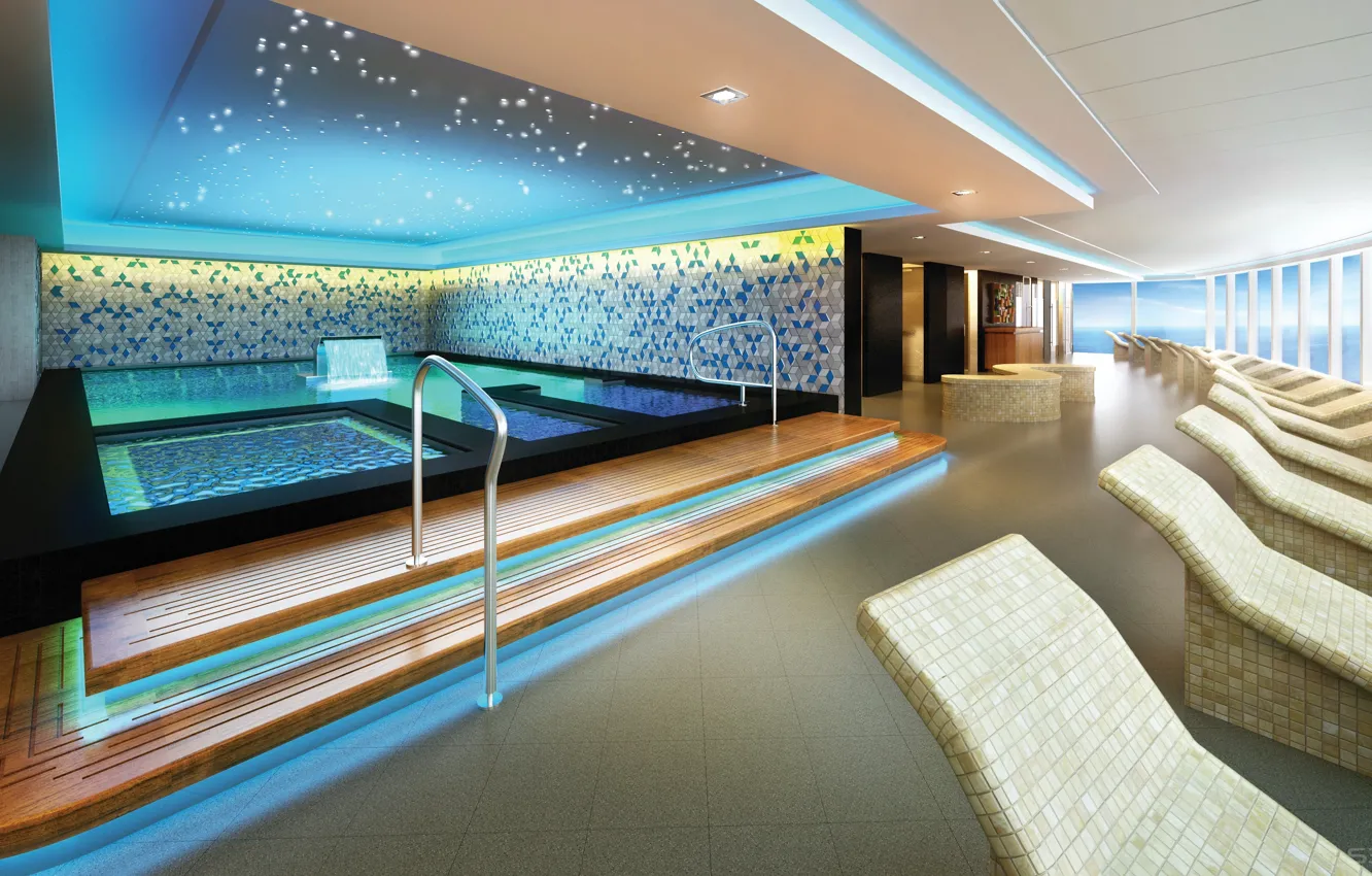 Photo wallpaper design, style, interior, pool, the room, spa, suite, Thermal