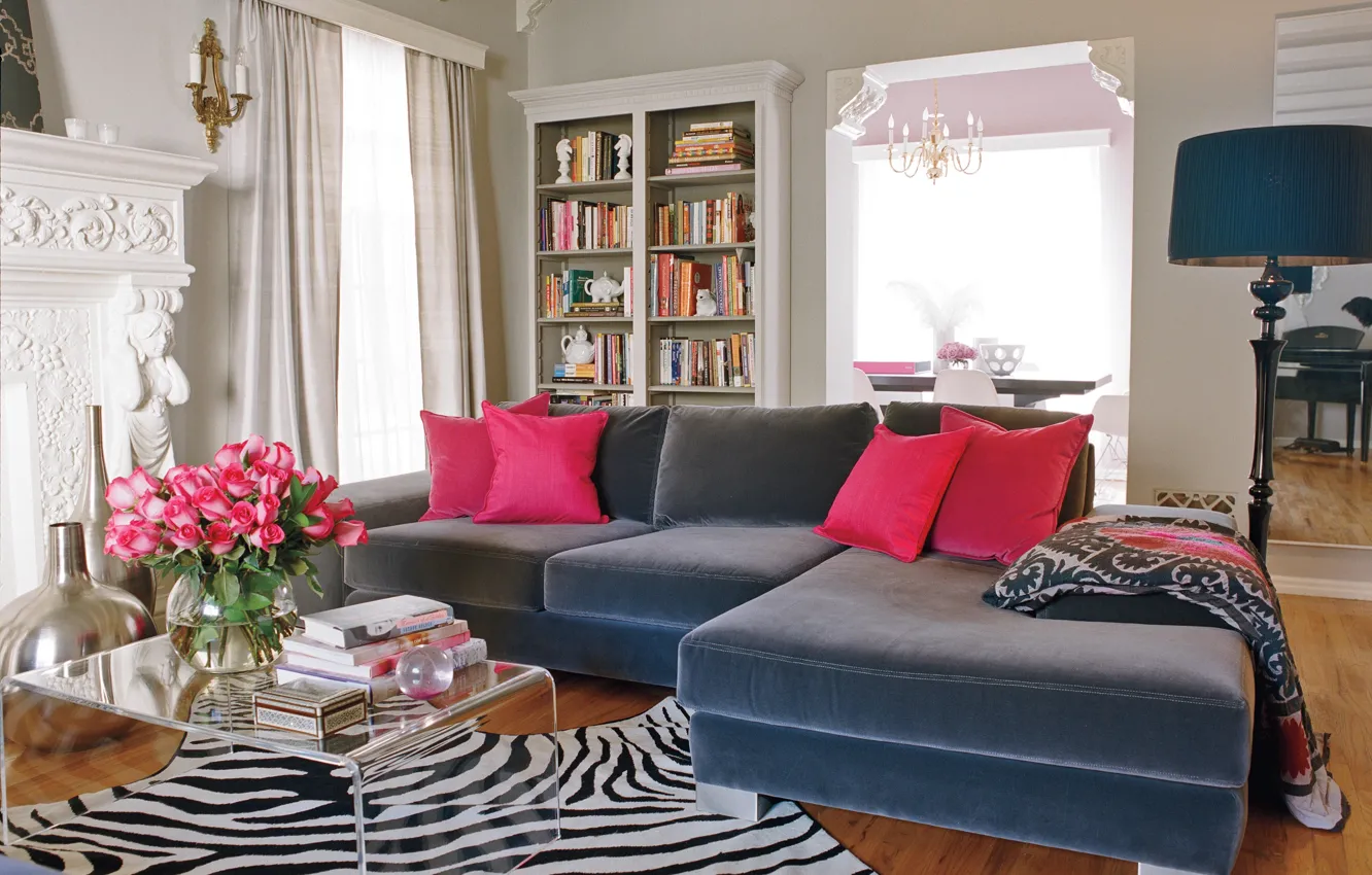 Photo wallpaper design, style, Villa, home, interior, living room, living room