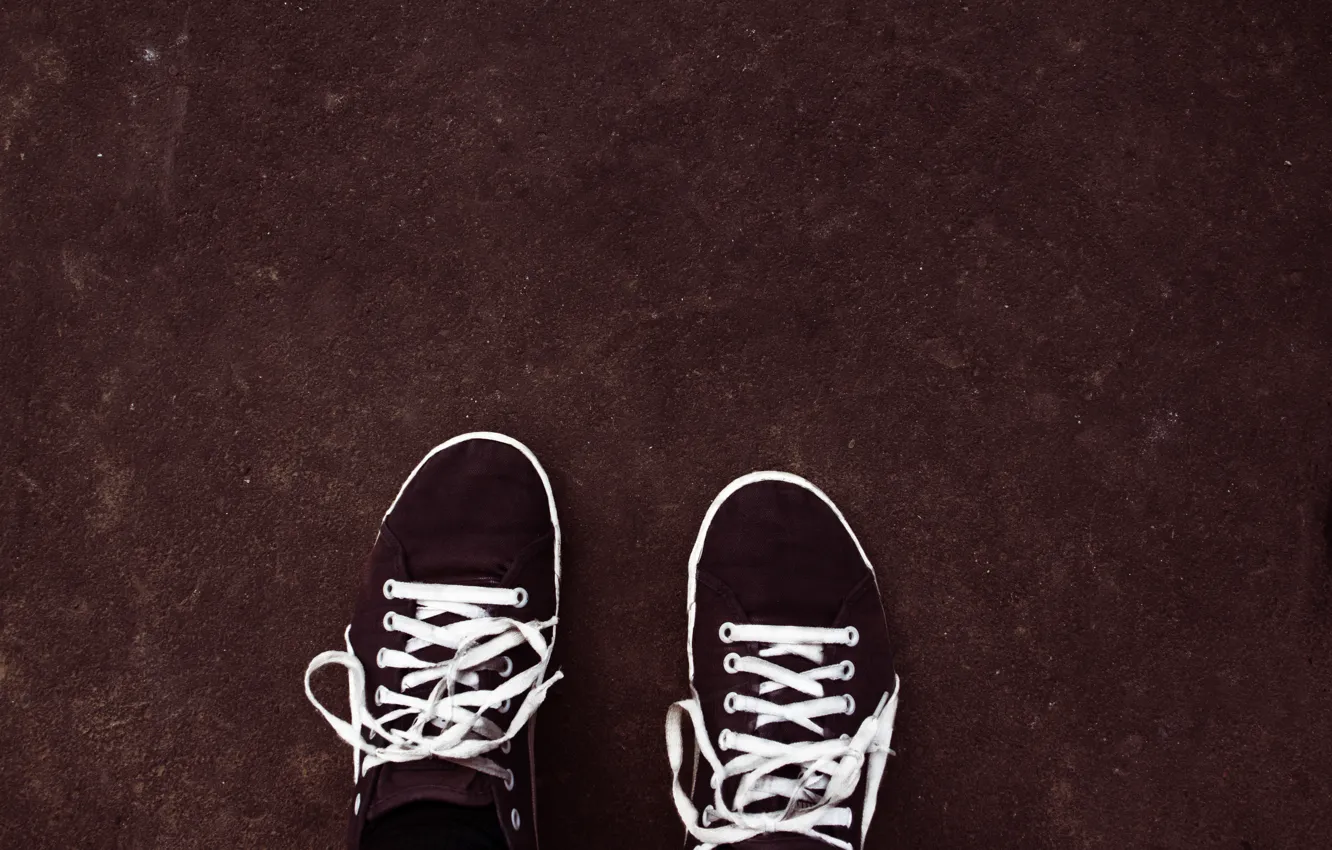 Photo wallpaper feet, sneakers, texture