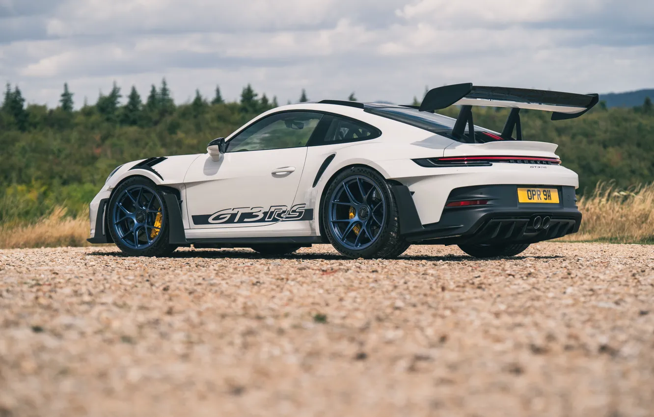 Photo wallpaper 911, Porsche, white, supercar, Weissach Package, Porsche 911 GT3 RS