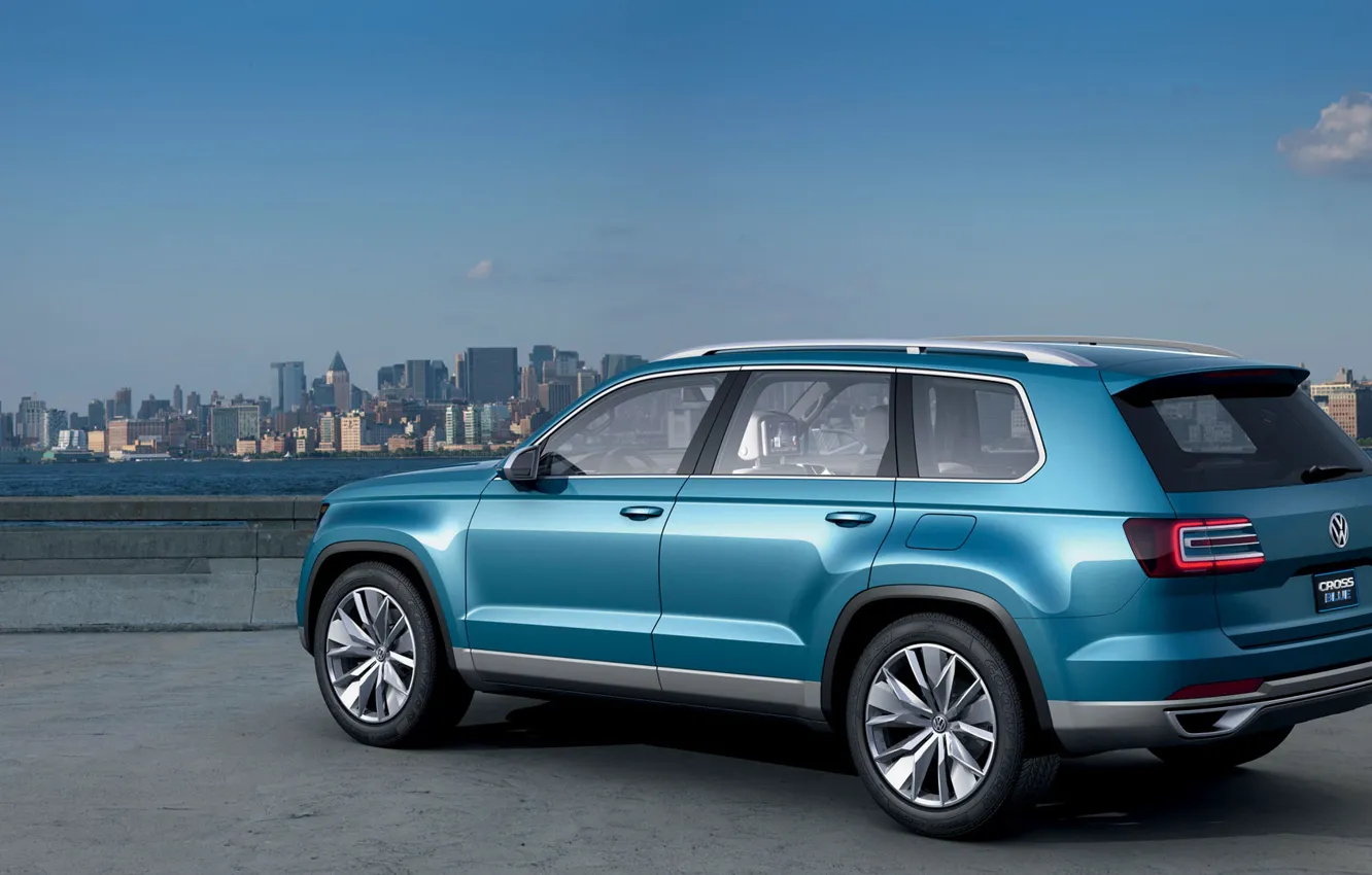 Photo wallpaper Concept, the city, Volkswagen, blue, cross