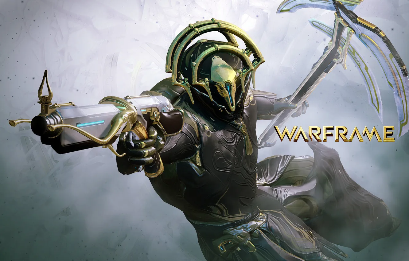 Photo wallpaper weapons, warrior, art, armor, Warframe
