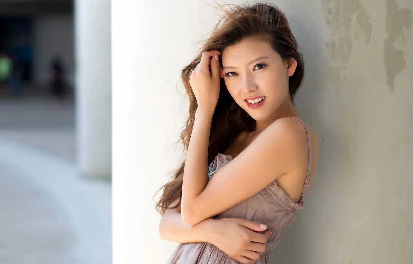 Photo wallpaper look, girl, Asian