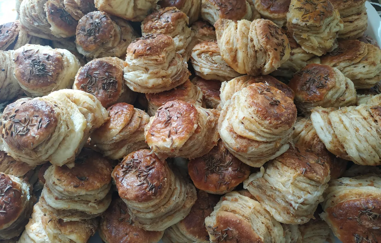 Photo wallpaper scone, caraway seed, greaves