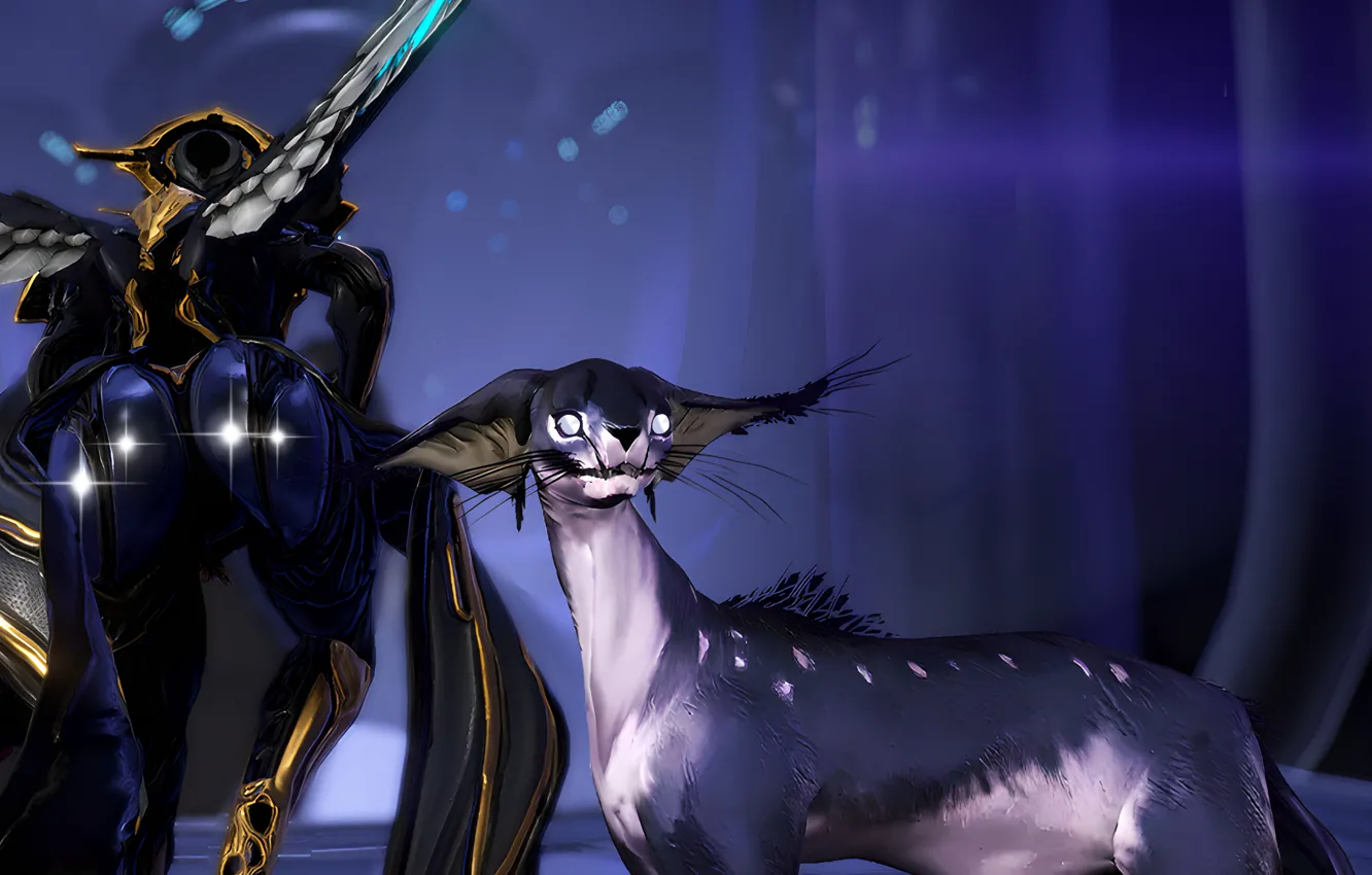 Photo wallpaper girl, angel, Warframe, Lotus_kawat