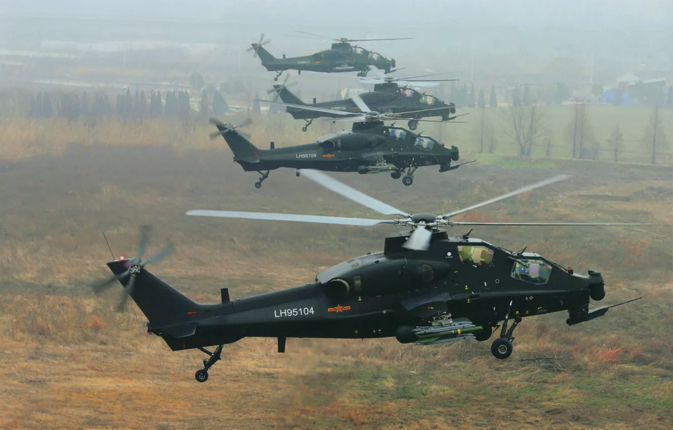 Photo wallpaper Helicopter, Shock, China, CAIC WZ-10, With the participation of, OKB "Kamov", Production