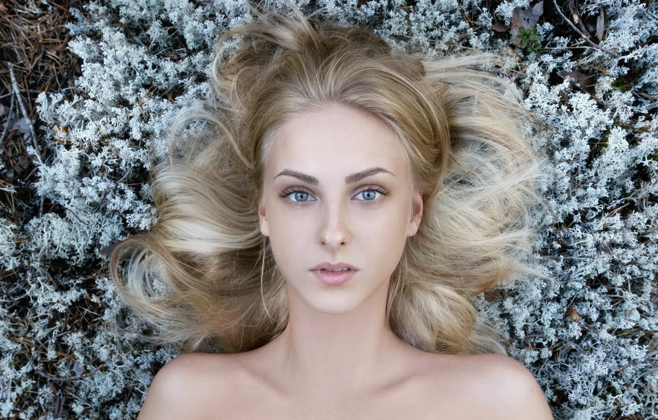 Photo wallpaper look, girl, face, sweetheart, model, portrait, blonde, light