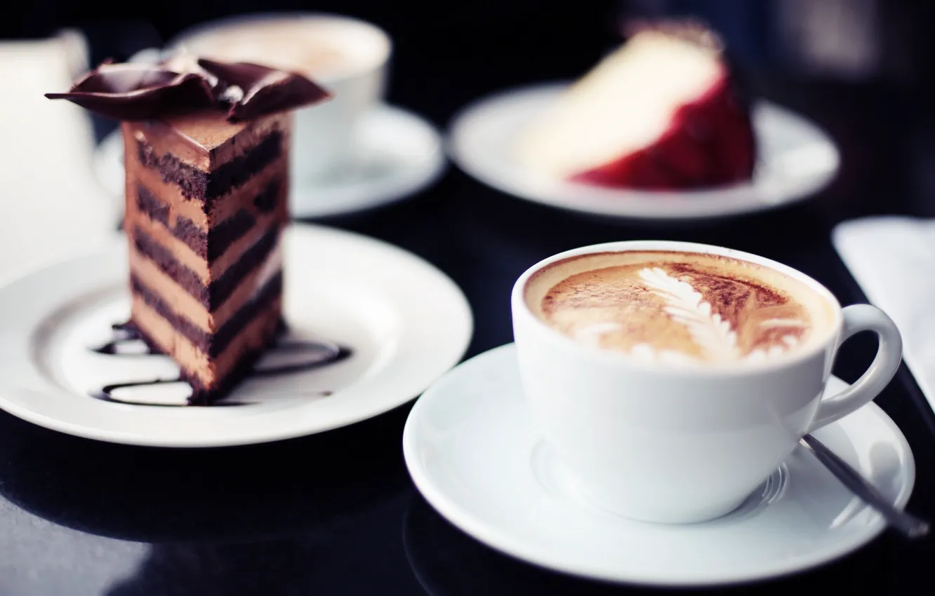 Photo wallpaper background, widescreen, Wallpaper, coffee, food, chocolate, mug, sweets