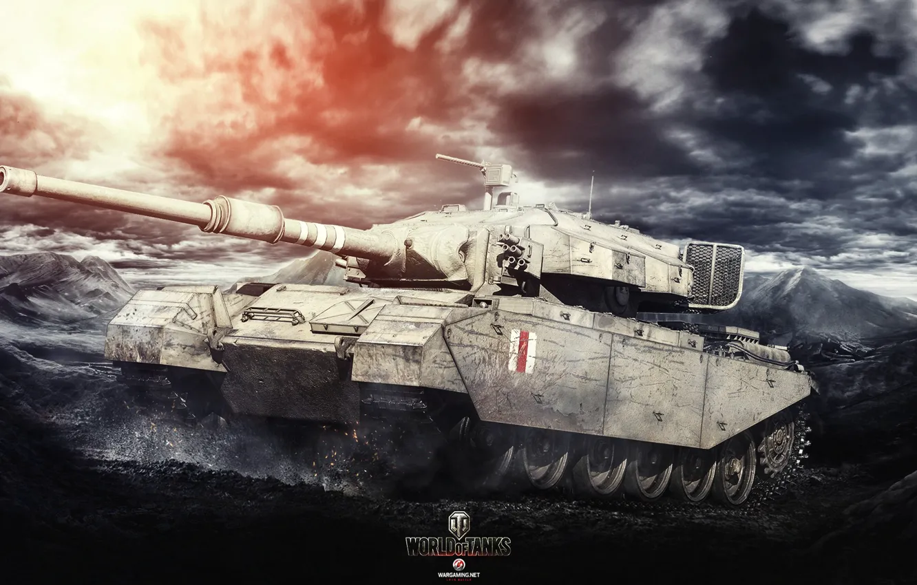 Photo wallpaper Game, Art, World of Tanks, Centurion Mk. 7/1, Wargaming, FuriousGFX