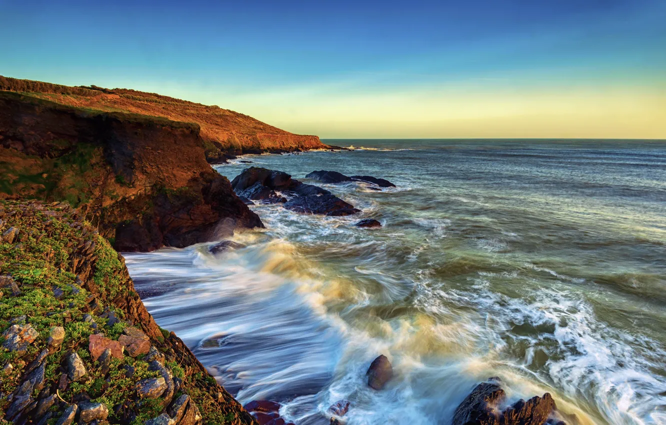 Photo wallpaper wave, Ireland, roberie