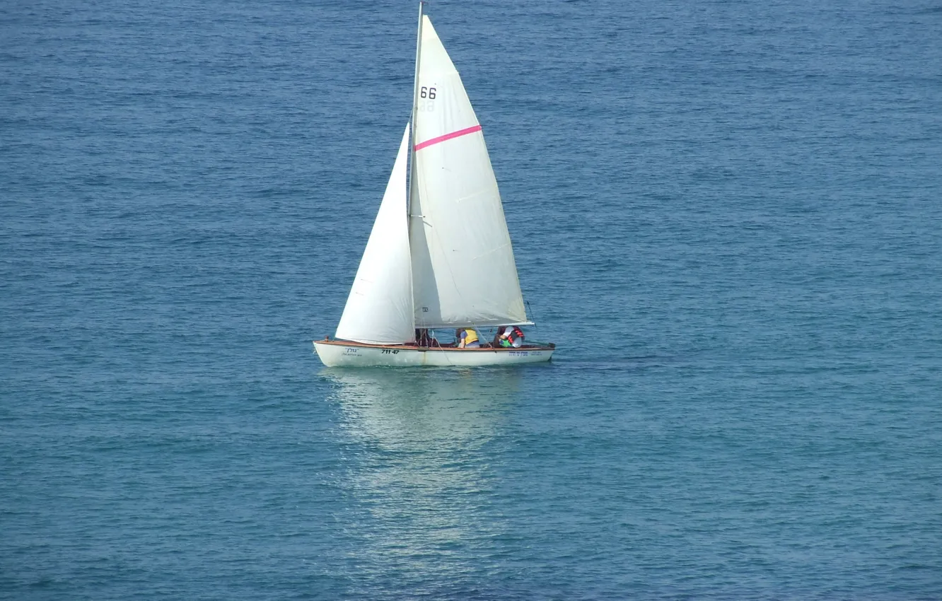 Photo wallpaper sailboat, The Mediterranean sea, Israel