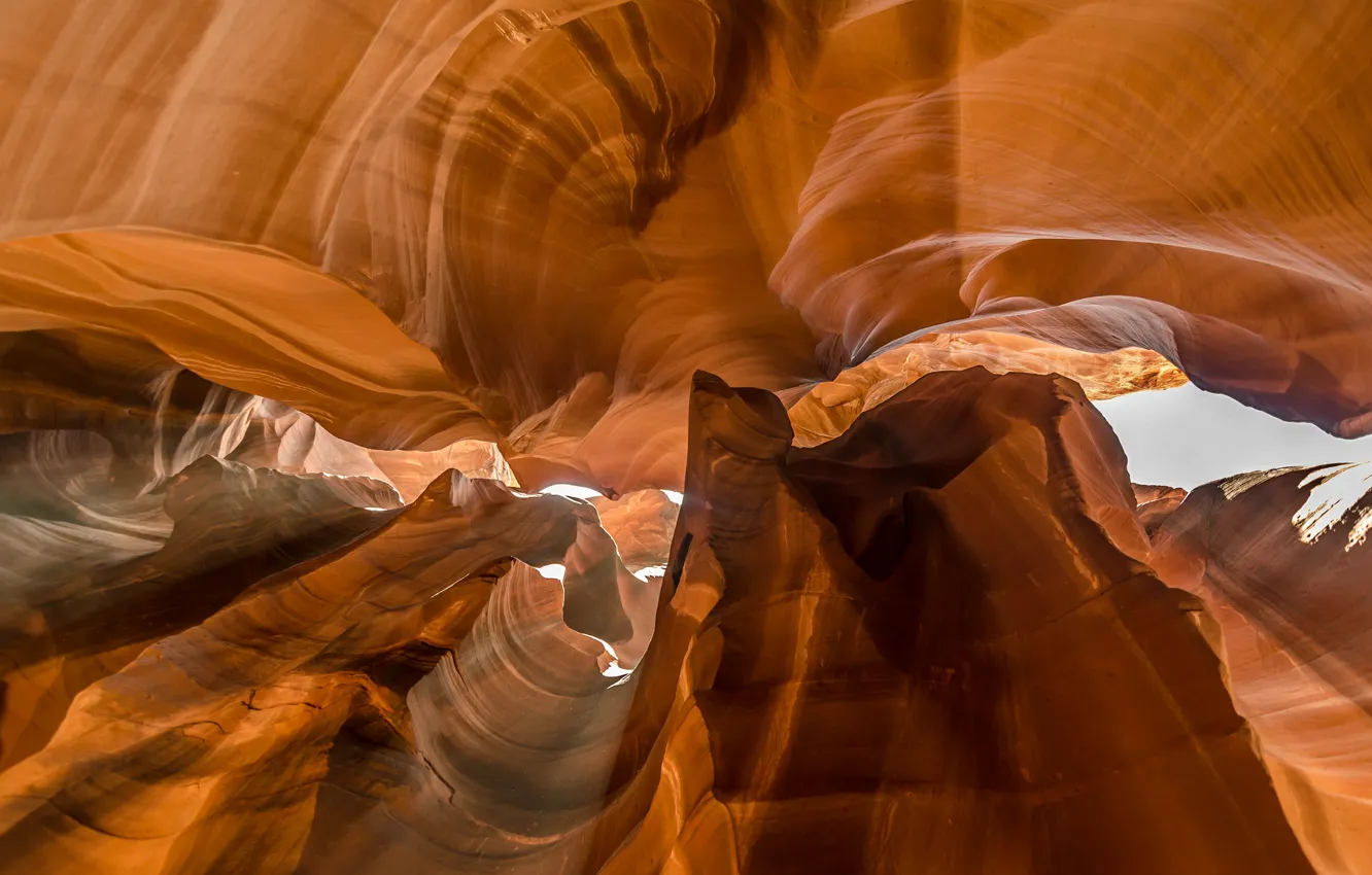 Photo wallpaper light, nature, rocks, antelope canyon