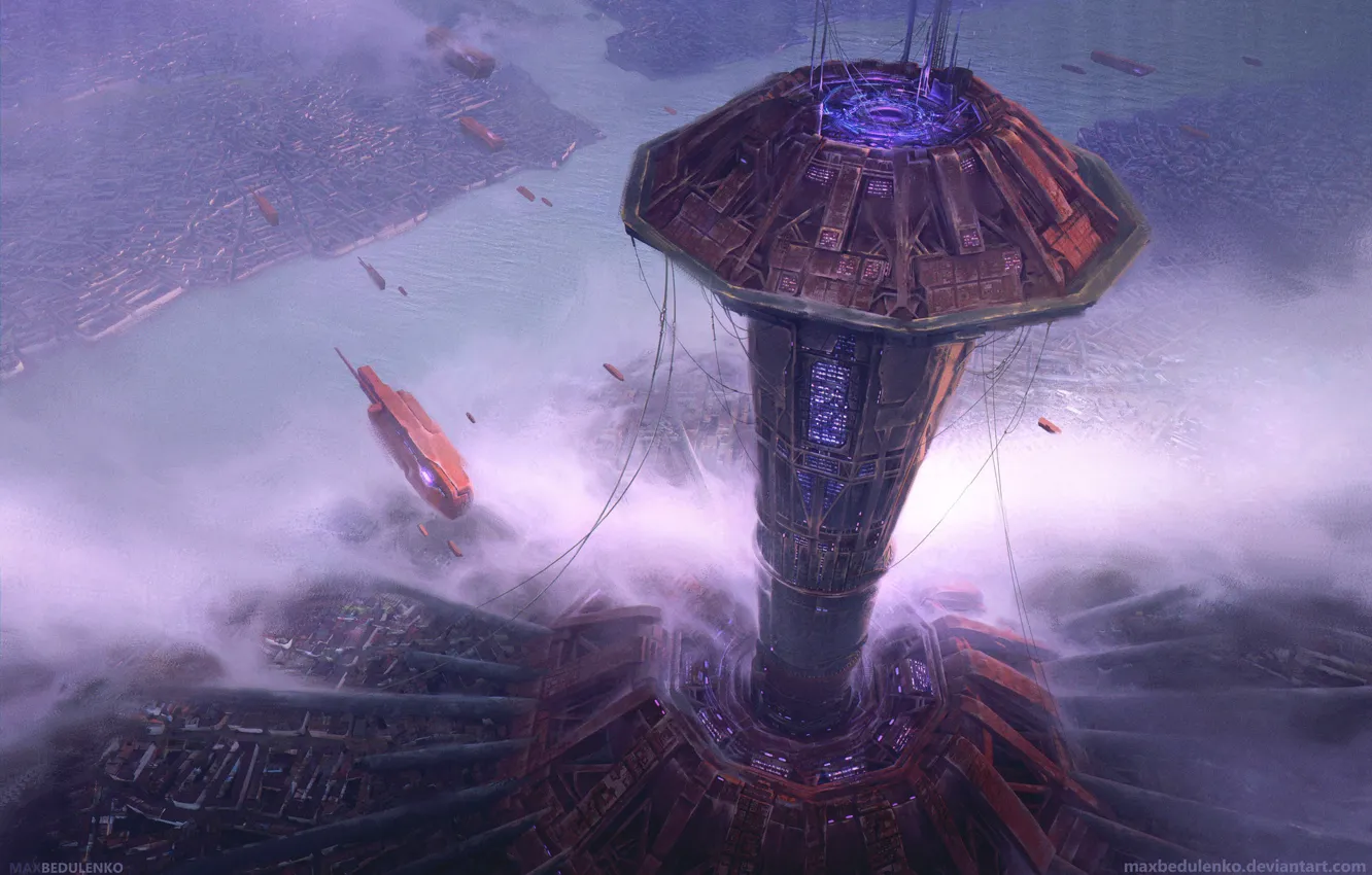 Photo wallpaper construction, tower, The Beacon