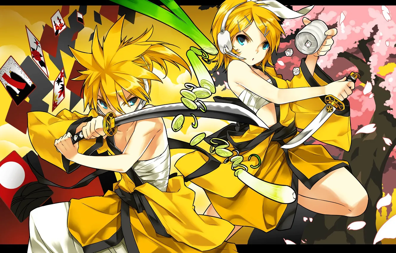 Photo wallpaper girls, group, anime, art, guys, Vocaloid, characters